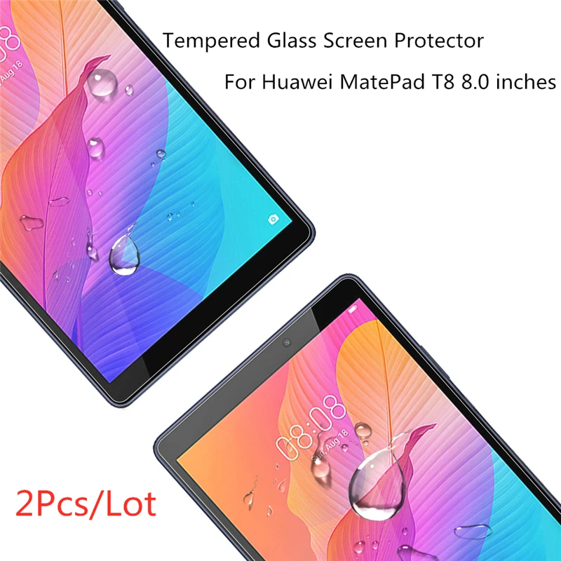 Huawei MatePad T8 8,0 дюймдік шыңдалған шыны экран қорғаушысы T 8 2020 8 дюймдік Kobe2-L03 KOB2-L09 үшін планшеттік қорғаныс пленкасы үшін 2 дана Сурет 0