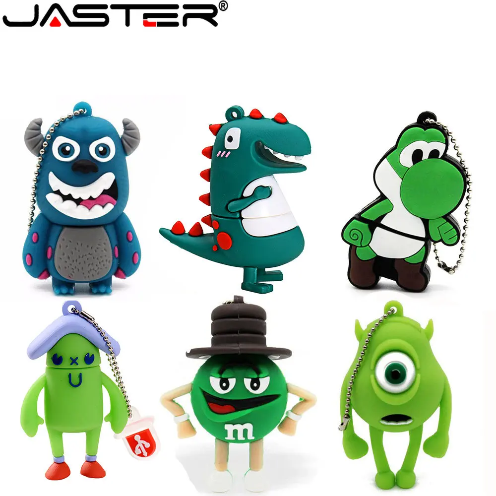 JASTER Creative Cartoon USB флэш-дискісі 2.0 Жануарлар пішінді жады 8 ГБ 16 ГБ 32 ГБ 64 ГБ жасыл бақа флэш-дискісі Сүйкімді студент балаға сыйлық Сурет 0
