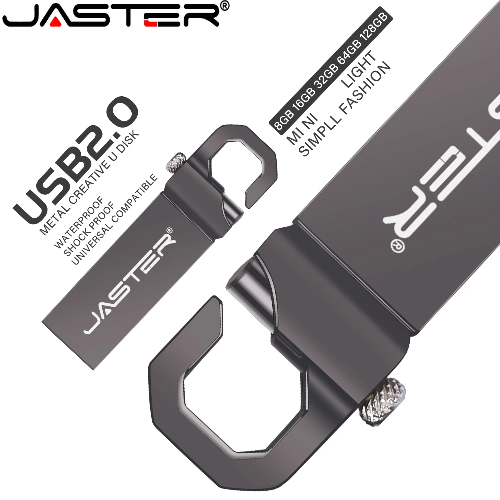 JASTER Free TYPE-C немесе Micro адаптерлері Сыйлық USB флэш-дискілері 64 ГБ Іскерлік металл қалам дискі Пайдаланушы логотипі Қара жад картасы 32 ГБ 16 г Сурет 0