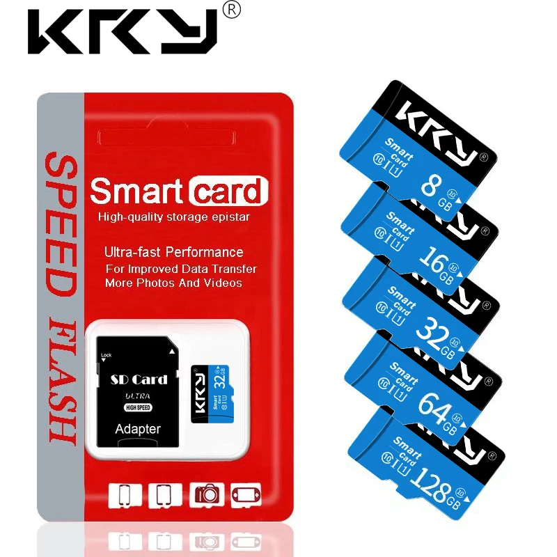 Micro Жад SD картасы 128GB 32GB 64GB 16GB 8GB 4GB SD картасы SD/TF флэш картасы 4 8 16 32 64 128 ГБ телефонға арналған 10-сынып жад картасы Сурет 0