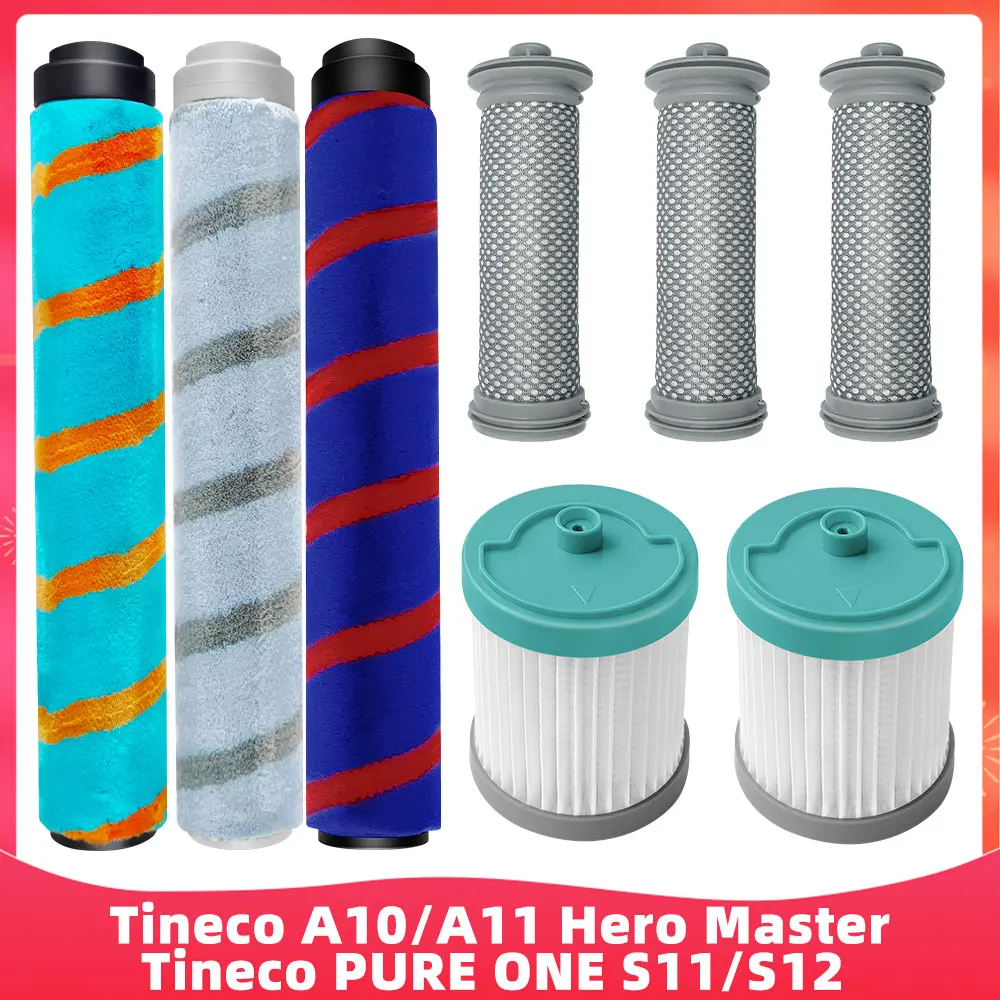 Tineco A10 / A11 Hero Master / PURE ONE S11 / S12 сериясы үшін сымсыз шаңсорғыштардың қосалқы бөлшектері роликті щетка алдын ала Hepa сүзгісі Сурет 0