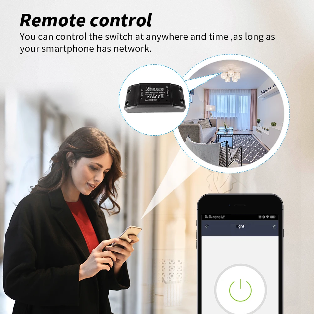 Tuya WIfi Smart Home жарық қосқышы Smart Life қолданбасының релелік қабылдағышы Сымсыз қашықтан басқару пульті ажыратқышы Alexa Google Home көмегімен жұмыс істейді Сурет 2