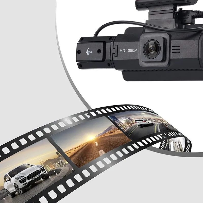 Автокөлік DVR камерасы 3 дюймдік HD 1080P Dash Cam 170° кең бұрышты түнгі көру Автокөлік камерасының жолы G-сенсоры бар бейне жазу құрылғылары Сурет 3