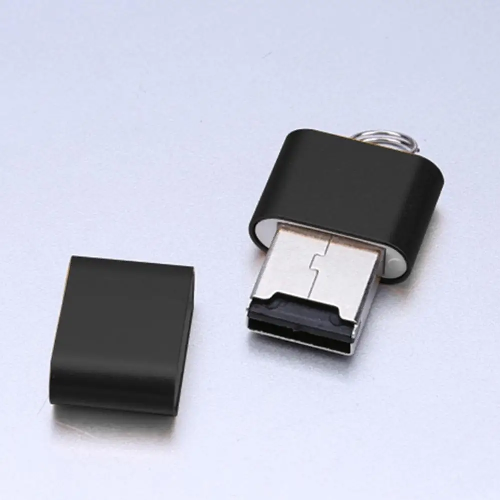 Ультра жұқа шағын алюминий қорытпасы 480 Мбит/с USB 2.0 T Flash TF Micro SD жад картасын оқу құрылғысының адаптері Сурет 1